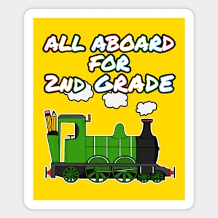 All Aboard For 2nd Grade Steam Train Magnet